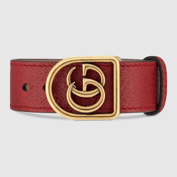 HOST PIC 🥳Gucci Leather GG Charm Bracelet in Red